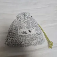 ハンドメイド　巾着　ミニポーチ　編み物
