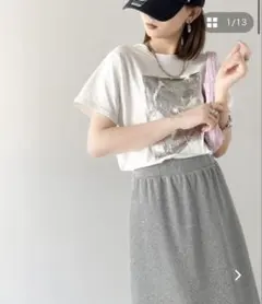 【MILY BILET】華やかで上品。バックスリットIラインラメロングスカートのサムネイル