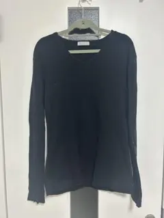 BEAMS ブラック Vネック 長袖カットソー Mのサムネイル