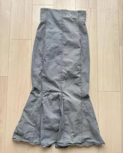 COCODEALコットン　デニム　ハイウエストマーメイドスカート2 ロング