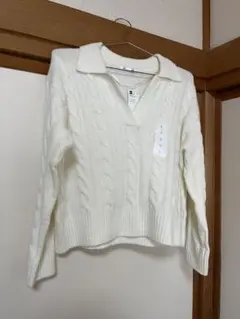 新品　gu パフィータッチスキッパーケーブルセーター　Ｓサイズ