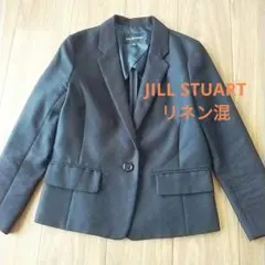 ジルスチュアート リネン混ジャケット 春夏 テーラード シンプル上品 オフィカジ