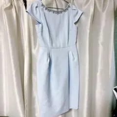 Apuweiser-luxe バックラッフルタック袖ワンピース