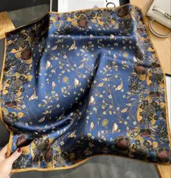 ラスト2点　シルク8 シルク100% 大判スカーフ　ストール　65×65cm