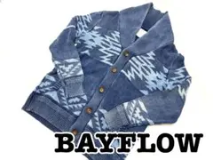 Bayflow ベイフロー コインディゴ染め カーディガン　ネイティブ柄のサムネイル