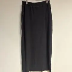 Re:EDITセルフカット リブカットソータイトスカート チャコールグレー