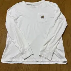 carhartt ホワイト 長袖Tシャツ S