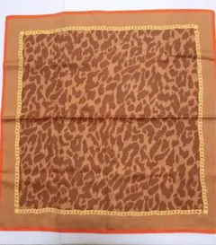 CELINE レオパード柄 大判ハンカチ
