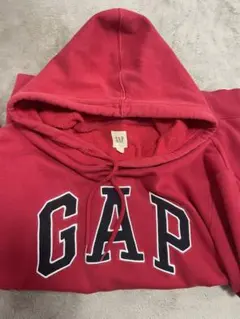 GAP パーカー レッド ロゴ刺繍　2000年代