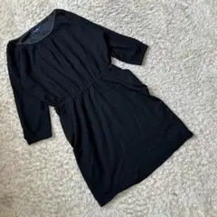 《 ROPE ロペ 》日本製 ワンピース ブラック サイズ9 ポケットあり