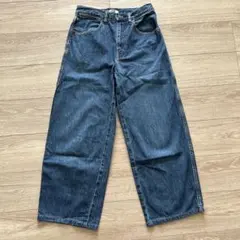 UNIQLO ユニクロ デニム ワイドフィットカーブジーンズ 63.5cm 25