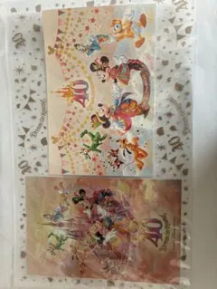 ディズニーランド 40周年記念 ポストカード2枚セット