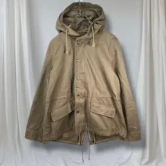 PHILLKINGTON モッズコート 綿100 フード付き カーキ M 秋冬