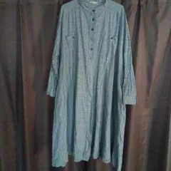 Samansa Mos2 チェック柄 シャツワンピース