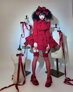 夢脳衣装 レザーメイドエプロン 赤、ワインレッド - メルカリ