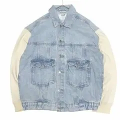 スペイン ベルシュカ デニムジャケット スウェット切替 ユーロ古着 ユニセックス