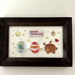 天然シーグラス ハンドメイド クリスマス サンタクロース　トナカイNO.92