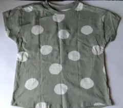 西松屋　半袖Tシャツ　120cm　キッズ　ドット　水玉 グリーン　衣類