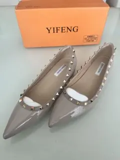 スタッズ フラットシューズ