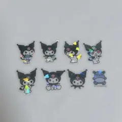 オーロラホログラムクリアシール　フレークシール　サンリオ　クロミ　1種8枚