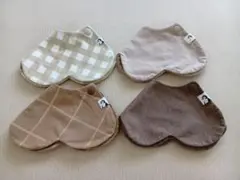 【4枚セット】konny コニー ベージュ系スタイ よだれかけ