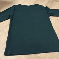 半袖 リブカットソー グリーン L