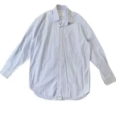 ダンヒル 長袖シャツ 青系チェック コットン 美品 メンズ