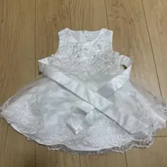 値下げ！ホワイト刺繍ベビードレス 80センチ