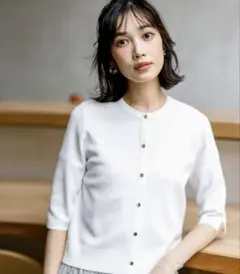 any SiS ハーフスリーブカーディガン