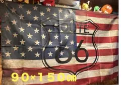 ルート66 フラッグ　タペストリー　アメリカン雑貨　インテリア　ガレージ雑貨