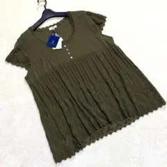 タグ付 未使用 Coeur Classe 重ね着 ニットチュニックLL 大サイズ