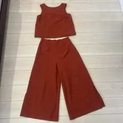 美品】カルバンクライン ジャンプスーツ オールインワン レッド 赤 