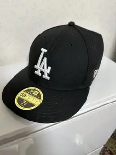New Era 59FIFTY LA ブラックキャップ 7 1/4