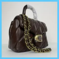 【COACH】 タグ有り タビー トップハンドル バッグ キルティング ブラウン