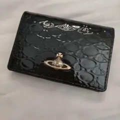 極美品　vivienne westwood ブラック 名刺入れ　オーバルオーブ