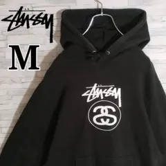 【希少デザイン】STUSSY☆フードビック刺繍ロゴ　定番カラー黒　XL　パーカー 2025年最新】stussy パーカー 刺繍の人気アイテム - メルカリ