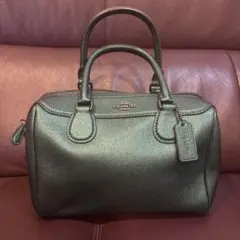 良品COACH 2way ショルダーバック馬車金具 クロスグレインレザー