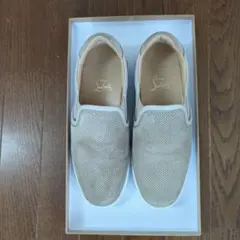 【美品・レア】クリスチャンルブタン パンチング スエード スリッポン 40.5