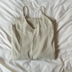 チェック キャミワンピース