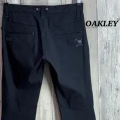 オークリー　OAKLEY ゴルフパンツ　スカル　刺繍　ストレッチ　ダークグレー