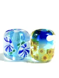 トンボ玉セット（大きな夏のトンボ玉2個セット）