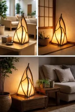 【一点物】流木ランプ YOSHIN DRIFTWOOD 和紙の間接照明 LED付