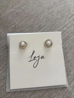 Leja パール×ビジュー ピアス ゴールド 結婚式 オケージョン