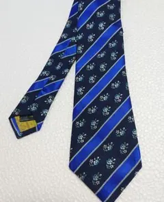 Paul Smith 花柄 レジメンタルタイ ネクタイ ストライプ 日本製