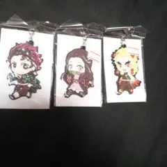 竈門炭治郎 竈門禰豆子 煉獄杏寿郎 ラバーストラップ 鬼滅の刃