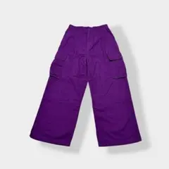 niko and ... ニコアンド ワイドパンツ カーゴパンツ パープル Lのサムネイル