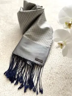 Artisans Angkor ❣️シルク100% フリンジ付きストール　グレー