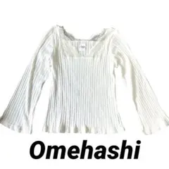 Omehashi レース付き 長袖トップス　カットソー