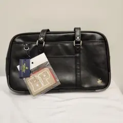 ​【新品タグ付】ビバリーヒルズポロクラブ スクールバッグ 合皮 黒 ポーチ付