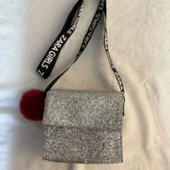 ZARA シルバー グリッター ショルダーバッグ ZARAGIRLS
